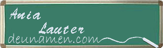 Ania Lauter Visitenkarte